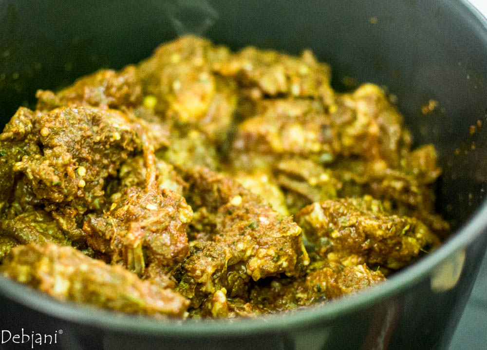 %Mutton Handi Kebab recipe step debjanir rannaghar