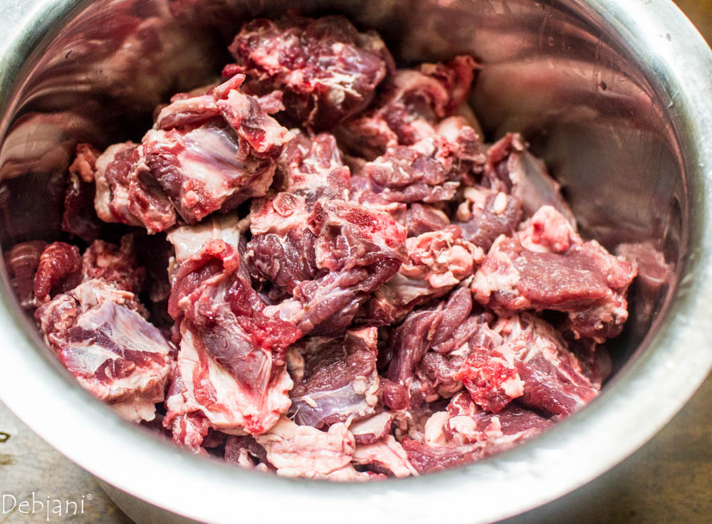%Mutton Handi Kebab recipe step debjanir rannaghar