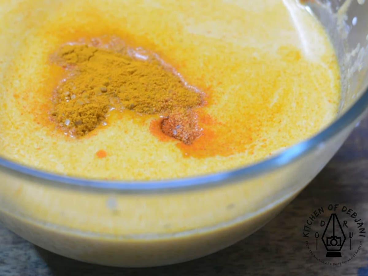 %hilsa fish in yogurt gravy recipe step debjanir rannaghar