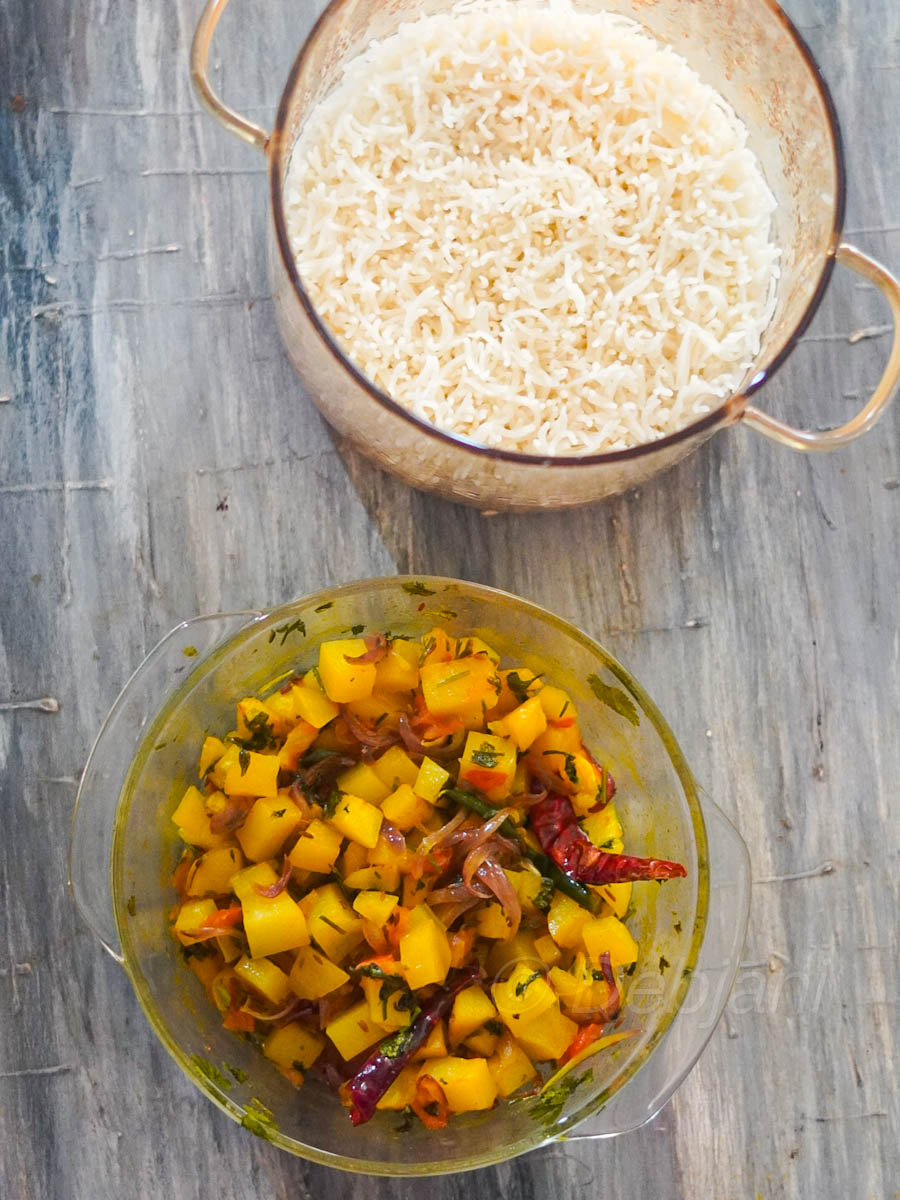 %microwave easy meal basmati rice and aloo jeera