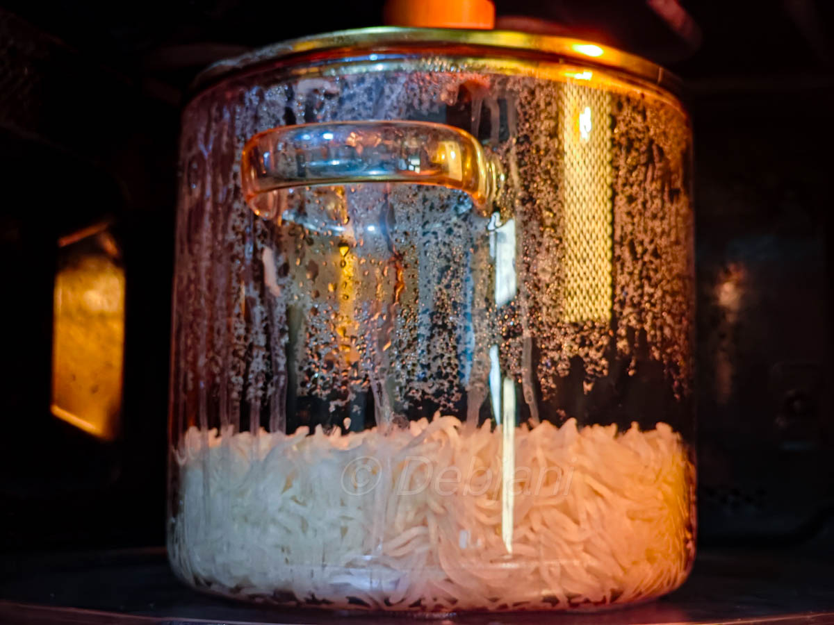 %how to cook basmati rice in a microwave recipe step debjanir rannaghar