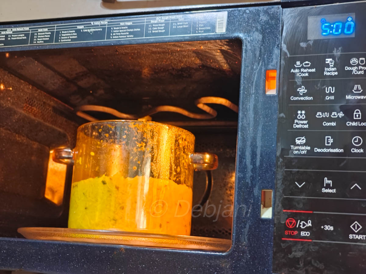 %how to cook khichdi in a microwave recipe step debjanir rannaghar