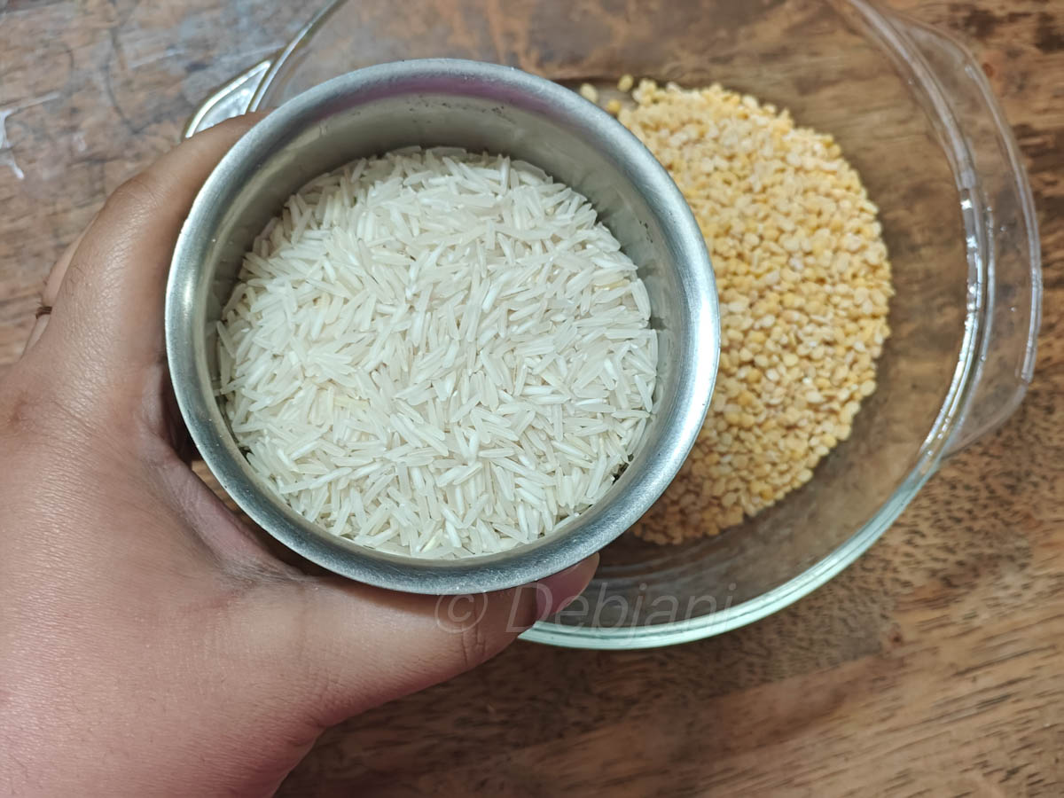 %rice and dal for khichdi