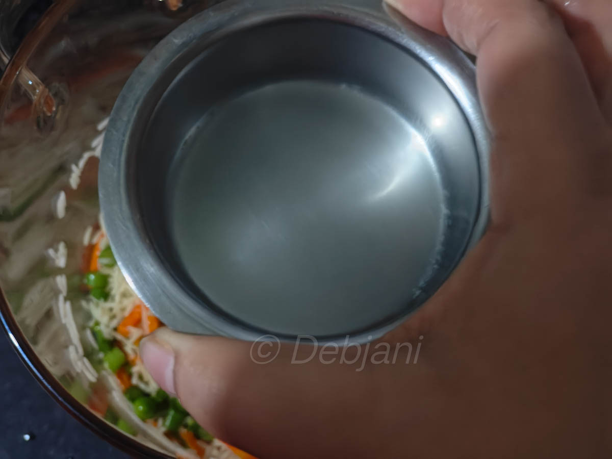 %how to cook veg pulao in a microwave recipe step debjanir rannaghar