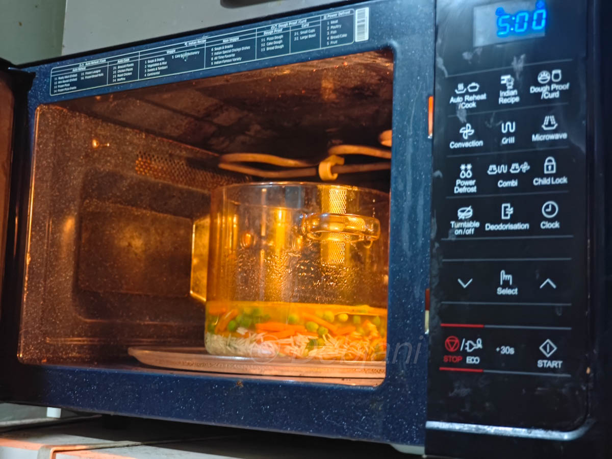 %how to cook veg pulav in a microwave recipe step debjanir rannaghar