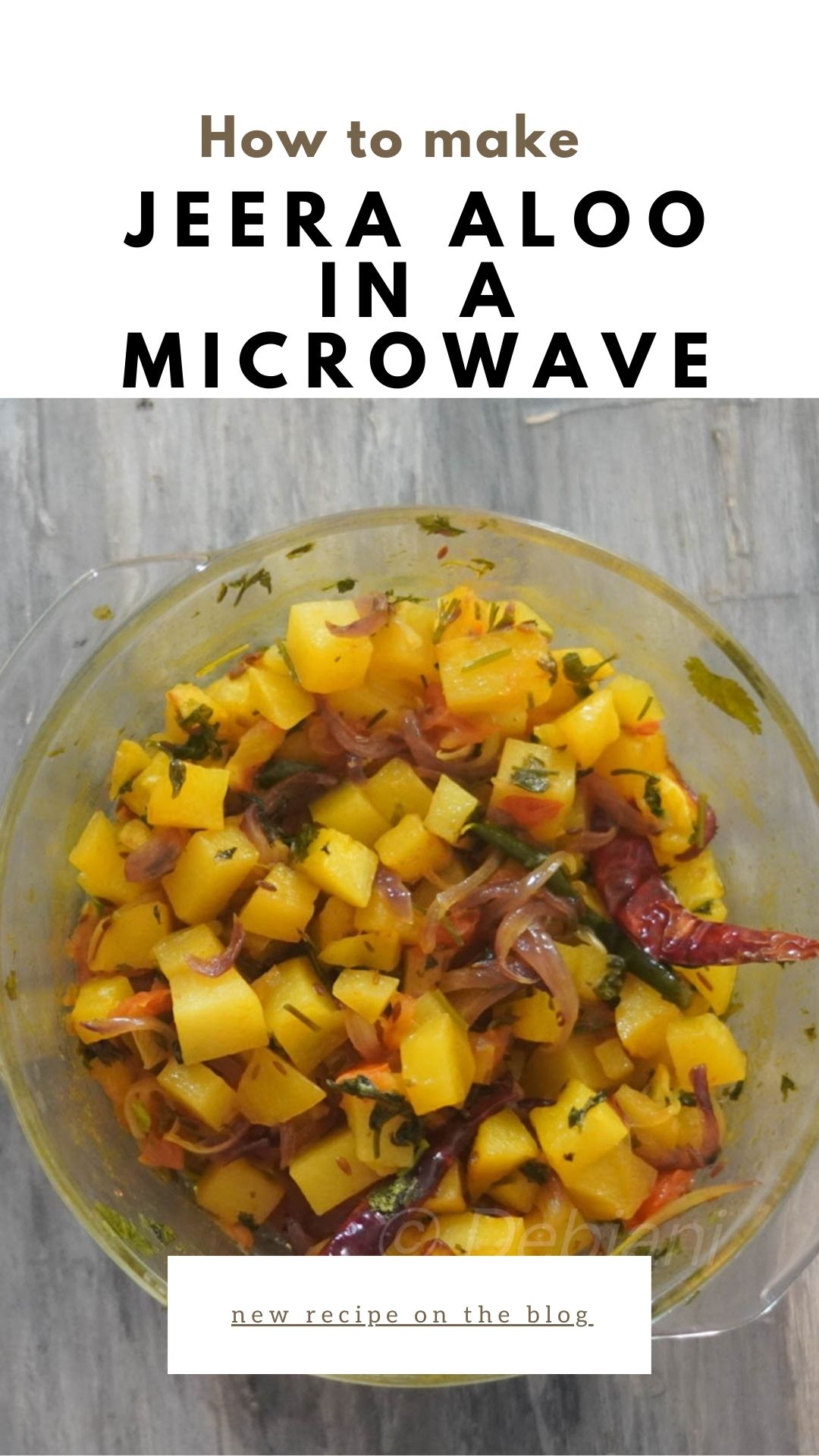 %jeera aloo in a microwave Recipe Pinterest Pin