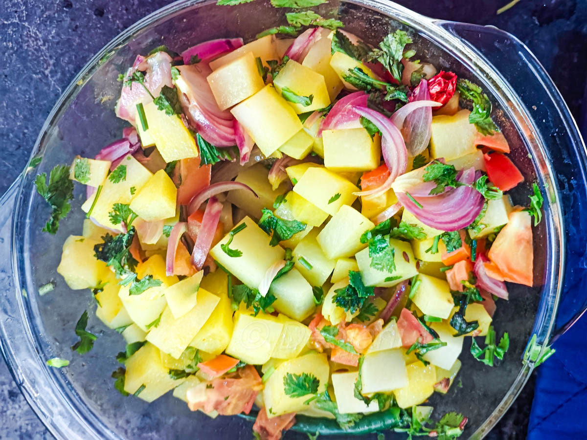 %microwave jeera aloo indian recipe step debjanir rannaghar