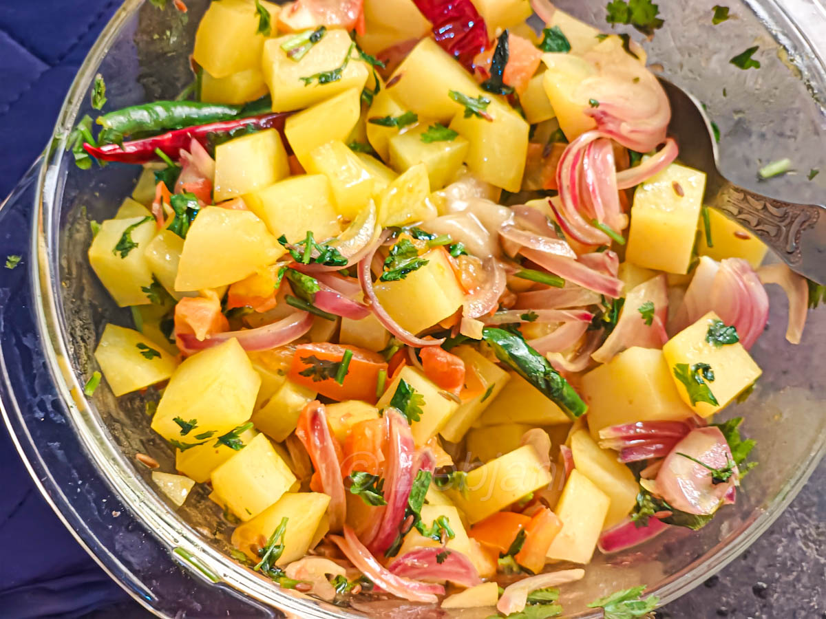 %microwave jeera aloo indian recipe step debjanir rannaghar