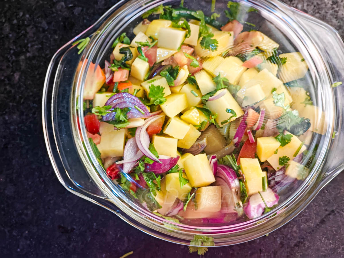 %microwave jeera aloo indian recipe step debjanir rannaghar