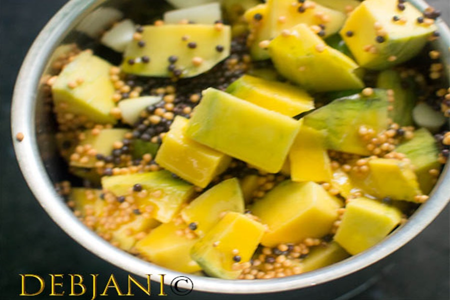%Aam Kasundi Recipe step Debjanir Rannaghar