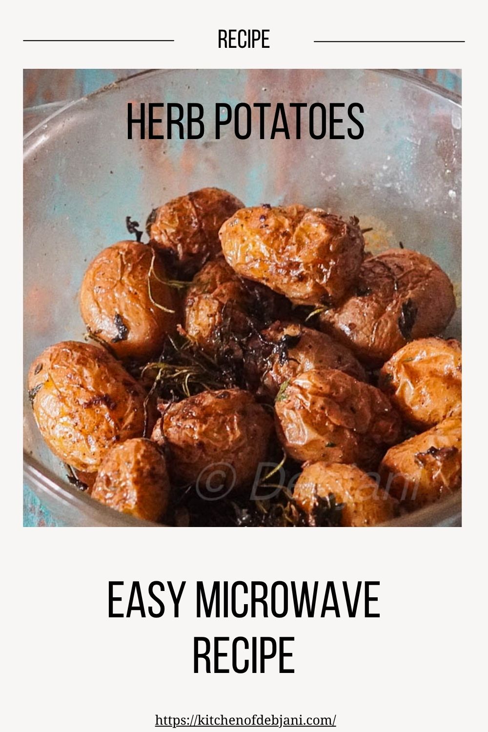 %Potatoes with Herbs Microwave Recipe pinterest pin