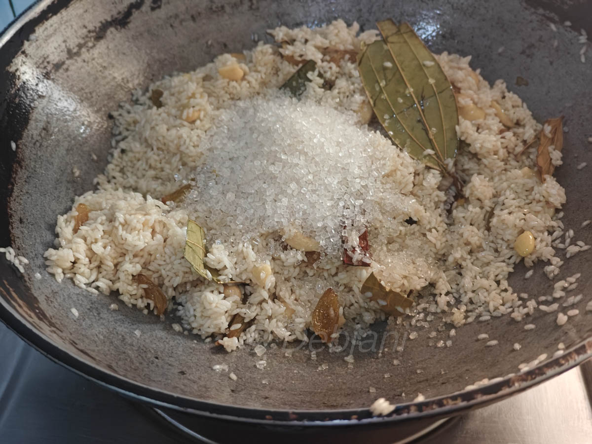 %cooking kaju kishmish pulao step