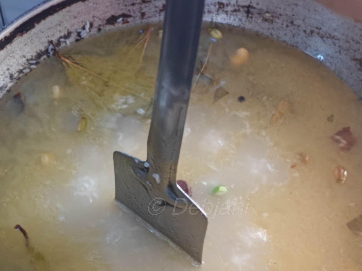 %cooking kaju kishmish pulao step