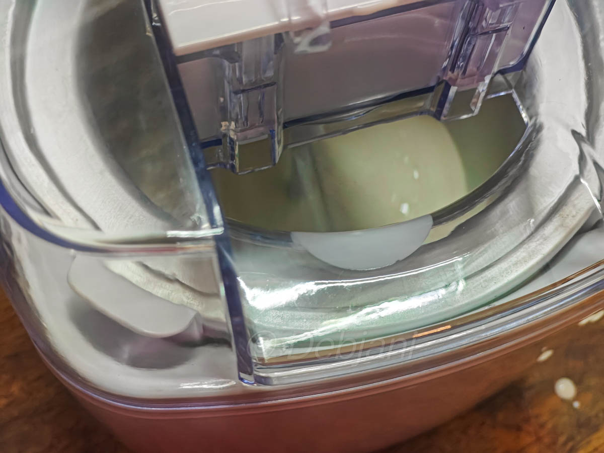 %making ice cream in ice cream maker