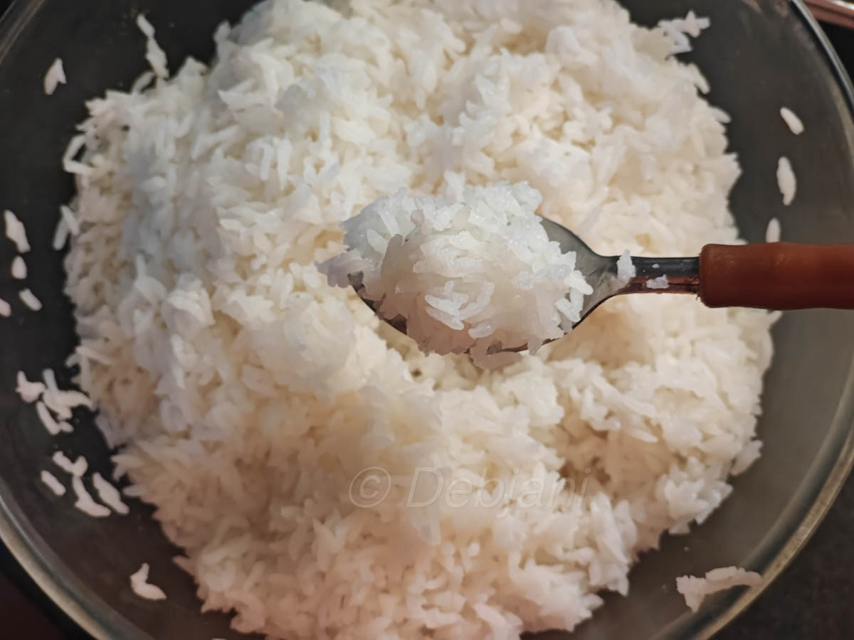 %perfect gobindobhog chal-er bhat cooking process in microwave