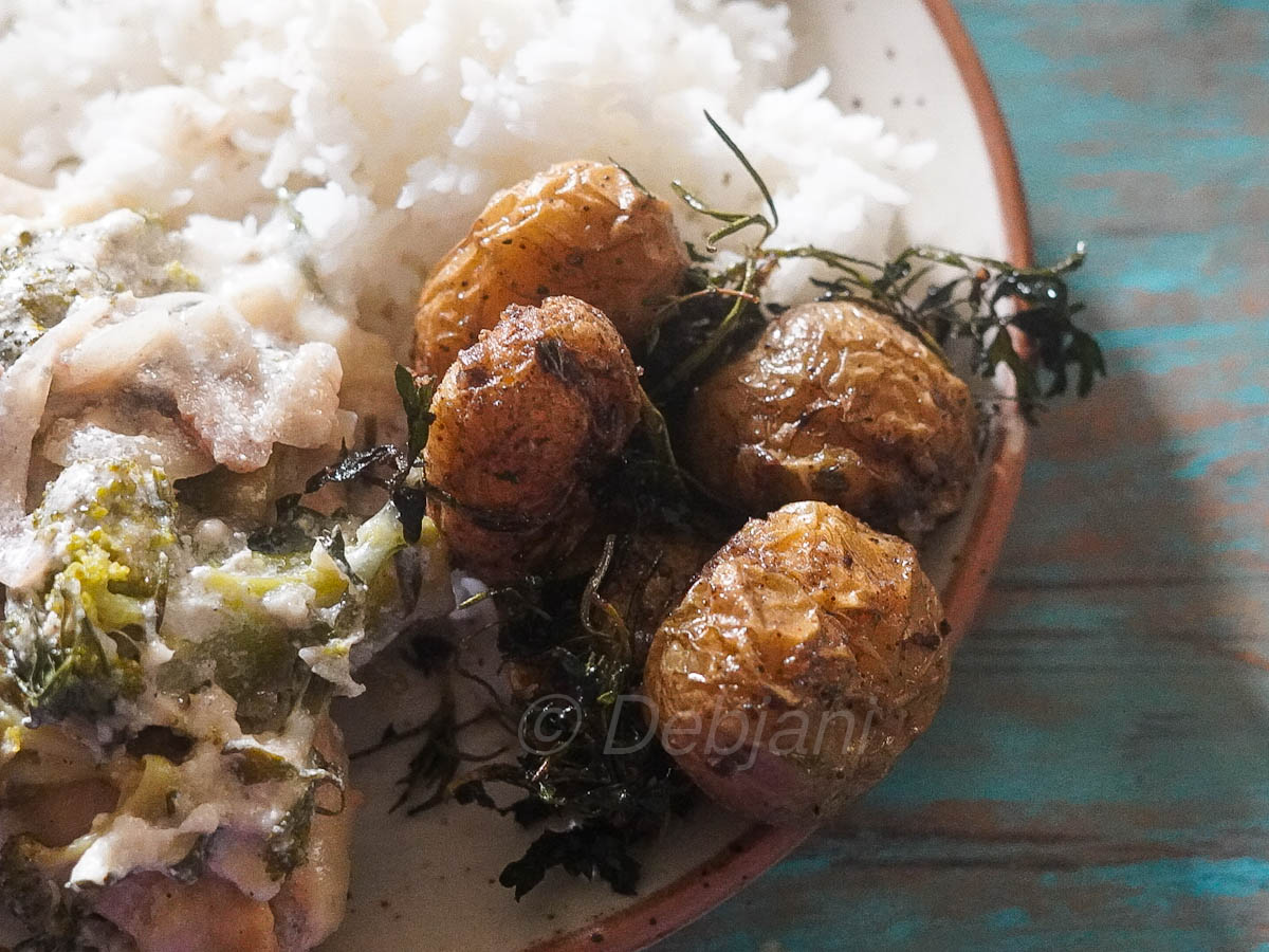 %Herb Microwave Potatoes