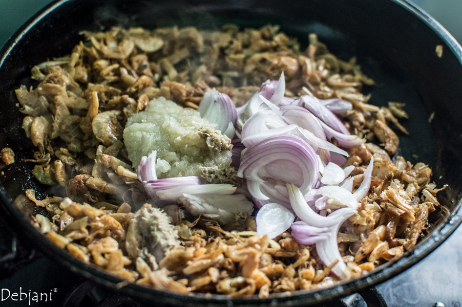%Chingi Shutki Mach er Bhorta recipe Step Debjanir Rannaghar