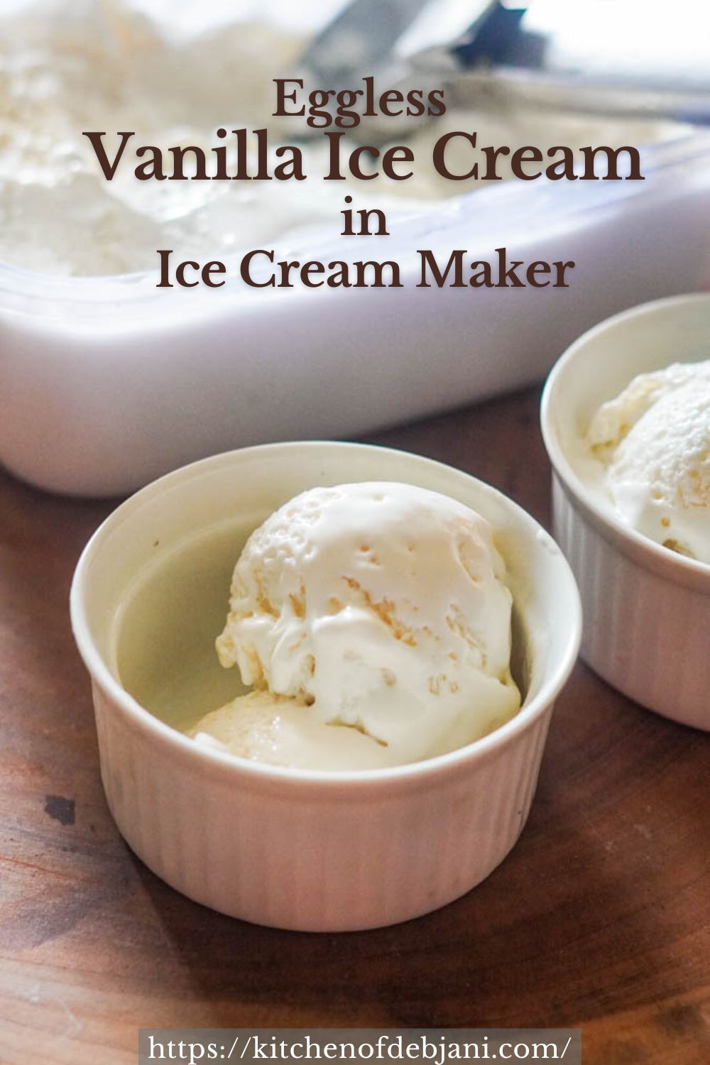 %eggless vanilla ice cream in an ice cream maker Recipe debjanir rannaghar Pinterest Pin