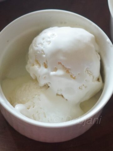 %vanilla ice cream no egg in an ice cream maker recipe debjanir rannaghar